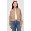 English Factory Women’s Lightweight Bomber Jacket(Beige)