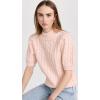 English Factory Women’s Cable Knit Puff Sleeve Top