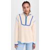 English Factory Women’s Contrast Piping Quarter-Zip Sweater