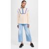 English Factory Women’s Contrast Piping Quarter-Zip Sweater