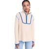 English Factory Women’s Contrast Piping Quarter-Zip Sweater