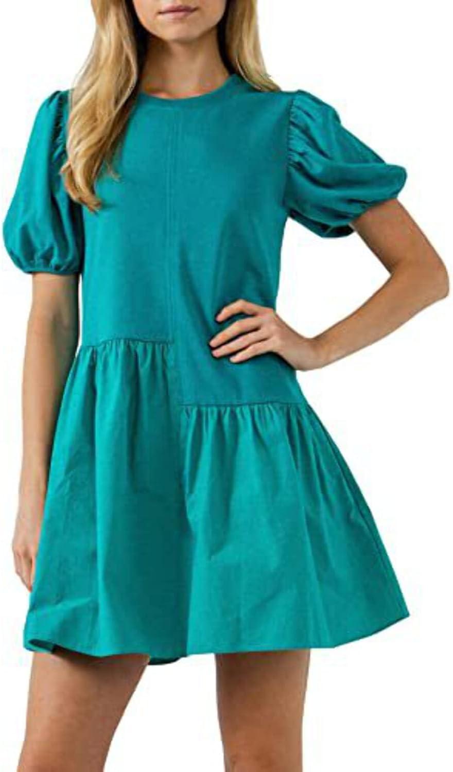 image:imageEnglish Factory Womens Knit Woven Mixed DressWhite