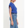 English Factory Women’s Chunky Knit Sweater Vest(Blue)