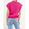 English Factory Women’s Chunky Knit Sweater Vest(Fuchsia)