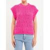 English Factory Women’s Chunky Knit Sweater Vest(Fuchsia)
