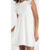 English Factory Women’s Knit Poplin Mixed Dress(White)