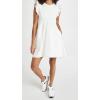 English Factory Women’s Knit Poplin Mixed Dress(White)