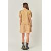 English Factory Women’s Knit Woven Mixed Dress(Beige)