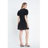 English Factory Women’s Knit Woven Mixed Dress(Black)