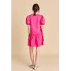 English Factory Women’s Knit Woven Mixed Dress(Fuchsia)