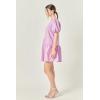 English Factory Women’s Knit Woven Mixed Dress(Lilac)