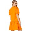 English Factory Women’s Knit Woven Mixed Dress(Orange)