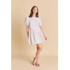 English Factory Women’s Knit Woven Mixed Dress(White)