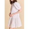 English Factory Women’s Knit Woven Mixed Dress(White)