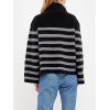 English Factory Women’s Striped Knitted Half Zip Up Sweater