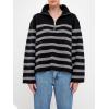 English Factory Women’s Striped Knitted Half Zip Up Sweater