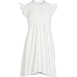 English Factory Women’s Knit Poplin Mixed Dress(White)