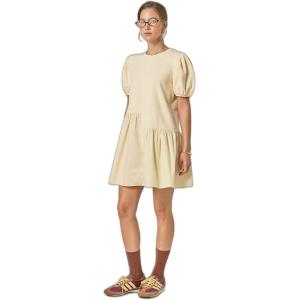 English Factory Women’s Knit Woven Mixed Dress(Taupe)