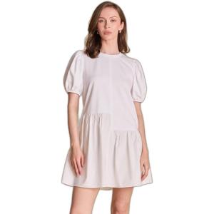 English Factory Women’s Knit Woven Mixed Dress(White)