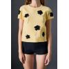 English Factory Women’s 3D Flower Knit Top(Butter Yellow/Black)
