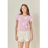 English Factory Women’s 3D Flower Knit Top(Lilac/White)