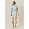 English Factory Women’s 3D Flower Knit Top(Powder Blue/White)