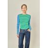 English Factory Women’s Bold Stripe Colorblock Tee(Green Multi)