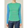English Factory Women’s Bold Stripe Colorblock Tee(Green Multi)
