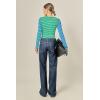 English Factory Women’s Bold Stripe Colorblock Tee(Green Multi)