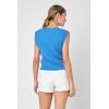 English Factory Women’s Cable Knit Chunky Vest, Blue, M