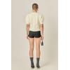 English Factory Women’s Cable Puff Sleeve Knit with Flower Details(Off-white)