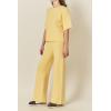 English Factory Women’s Collar Knit Half Sleeves Top(Butter Yellow)