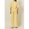 English Factory Women’s Collar Knit Half Sleeves Top(Butter Yellow)