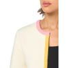 English Factory Women’s Color Block Sweater Cardigan(Ivory)