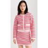 English Factory Women’s Knit Striped Sweater Cardigan(Pink/Red)