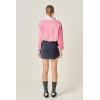 English Factory Women’s Stripe Colorblock Long Sleeve Tee(Pink Multi)