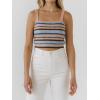 English Factory Women’s Stripe Knit Tank Top, Multi, XS