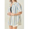 English Factory Women’s Striped Short Sleeve Top(Blue Multi)