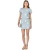 English Factory Women’s 3D Flower Knit Top(Powder Blue/White)