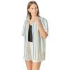 English Factory Women’s Striped Short Sleeve Top(Blue Multi)