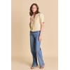 English Factory Women’s Tweed Short Sleeve Shirt(Butter Yellow)