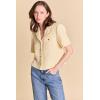English Factory Women’s Tweed Short Sleeve Shirt(Butter Yellow)
