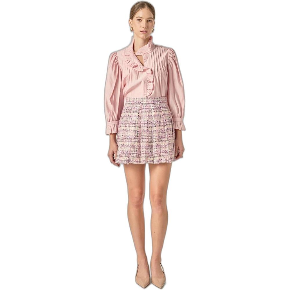 image:imageEnglish Factory Womens Ruffle Detailed BlousePink