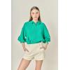 English Factory Women’s Balloon Sleeve Blouse(Kelly Green)