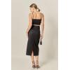 English Factory Women’s Floral Tube Cropped Top(Black)