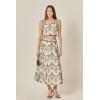 English Factory Women’s Linen Embroidered Sleeveless Top(Beige/Black)