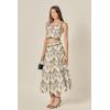 English Factory Women’s Linen Embroidered Sleeveless Top(Beige/Black)