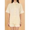 English Factory Women’s Linen Lace Shirt(Butter Yellow)