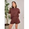 English Factory Women’s Linen Lace Shirt(Chocolate Brown)