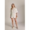 English Factory Women’s Linen Lace Shirt(White)